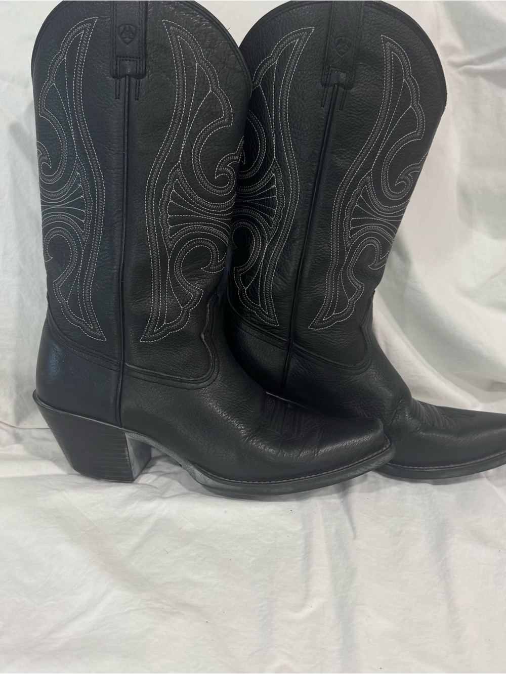 Black Ariat Women's Western Leather Cowboy Boots